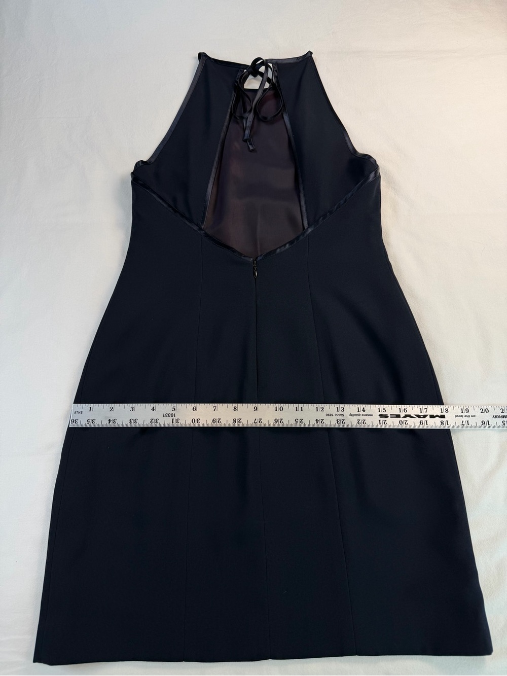 Laundry By Shelli Segal Dark Navy Open Back 90’s Halter Mini Dress - Picture 9 of 12